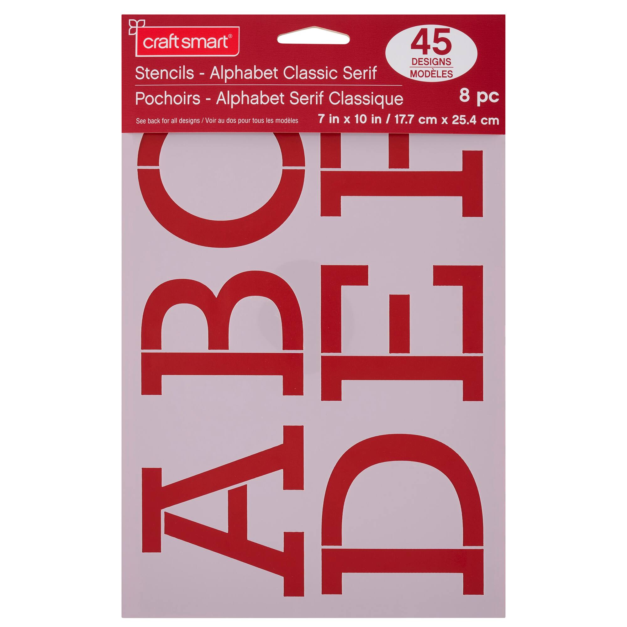 3" Classic Serif Alphabet Stencils by Craft Smart®